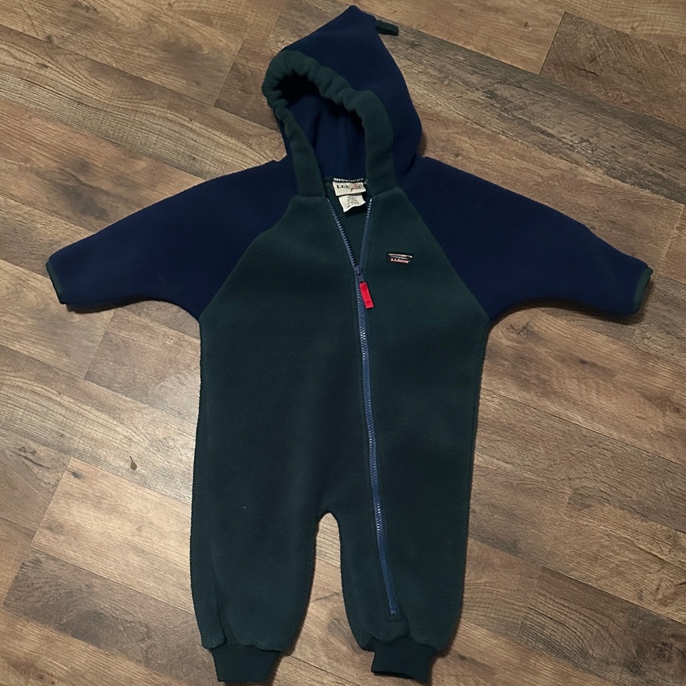 LLBEAN Vintage Navy and Dark Green Snow Suit
